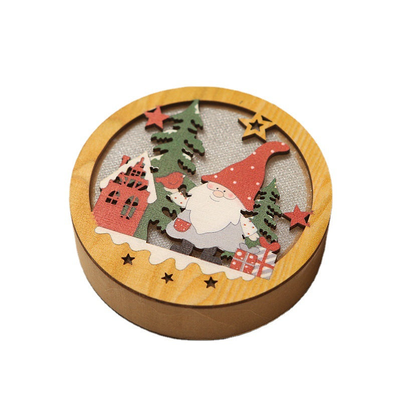 Dekorativer Holzstern mit Weihnachtsmotiv Karnz