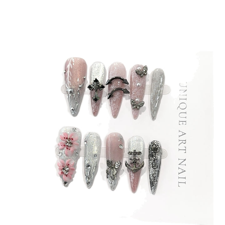 Dekoratives Press-On Nagelset