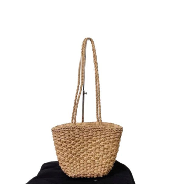 Damen Handgefertigte natürliche Basttasche Karnz