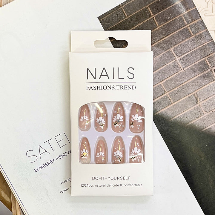 Künstlerische Blumeneindruck-Nagelspitzen Karnz