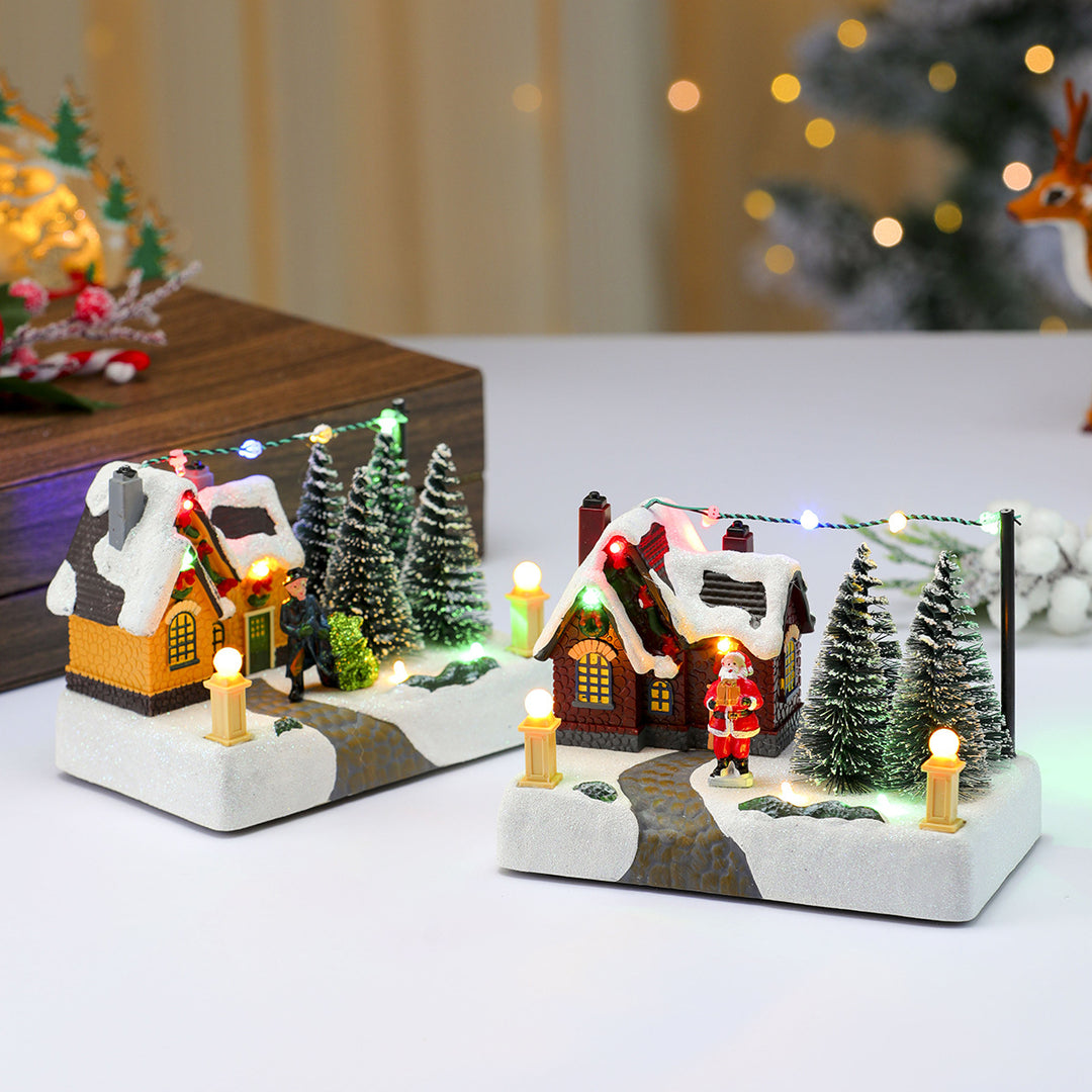 LED Beleuchtete Weihnachts Cottage Dekoration Karnz