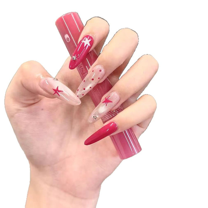 Künstlerische Glitter Nagelverlängerungen