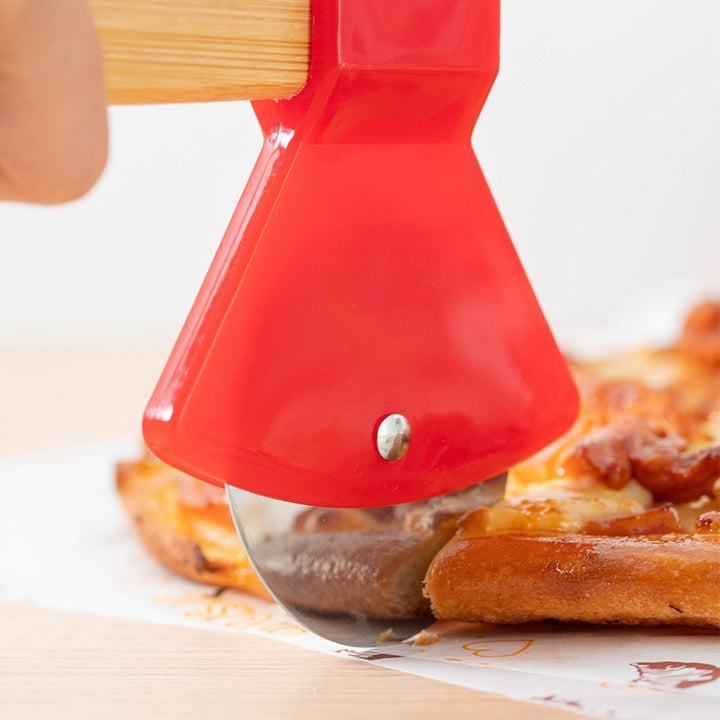 Pizzaschneider mit Ergonomischem Holzgriff Karnz