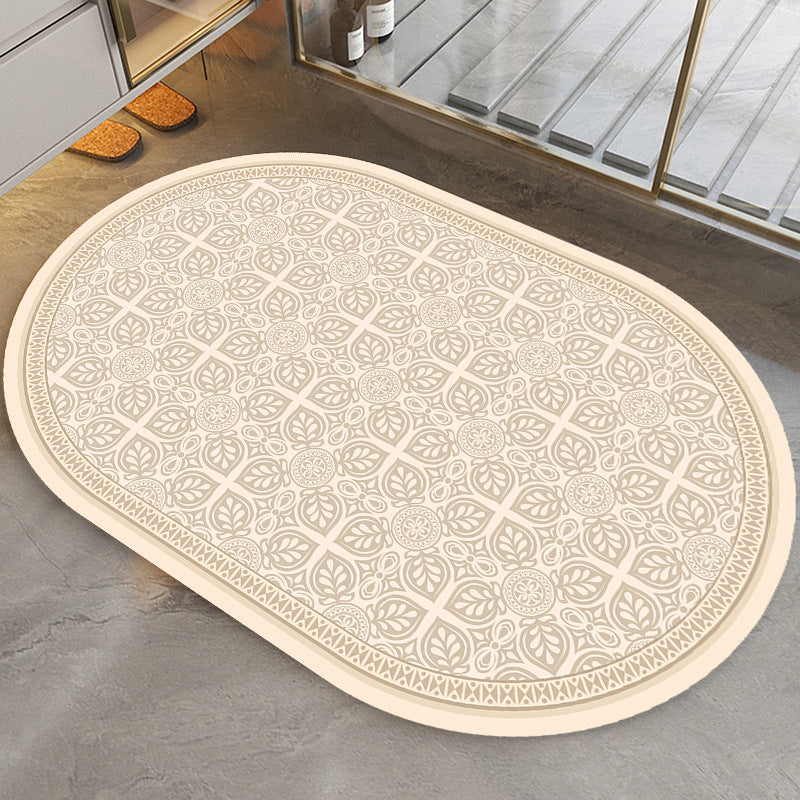 Eleganter Blättermuster-Teppich