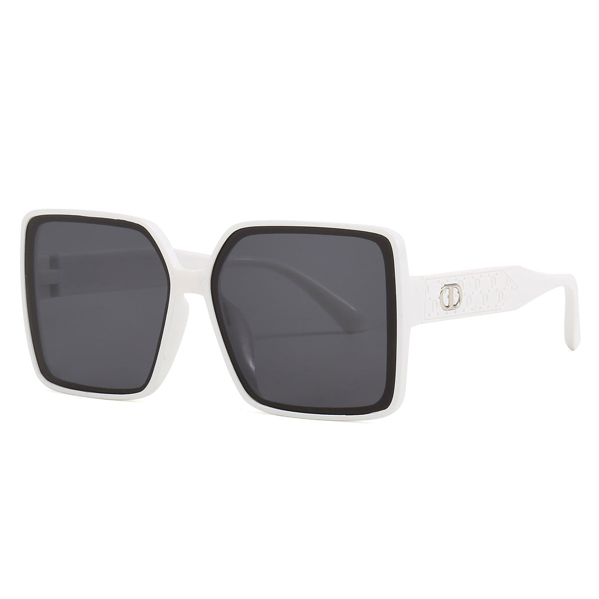 Damen modische quadratische Sonnenbrille mit transparentem Design Karnz