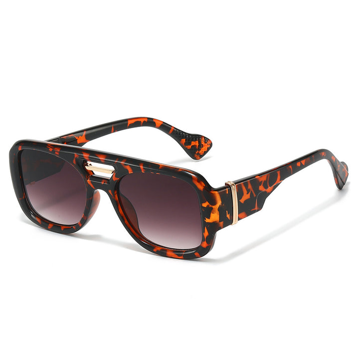 Zeitgenössische Übergroße Rechteckige Sonnenbrille Karnz
