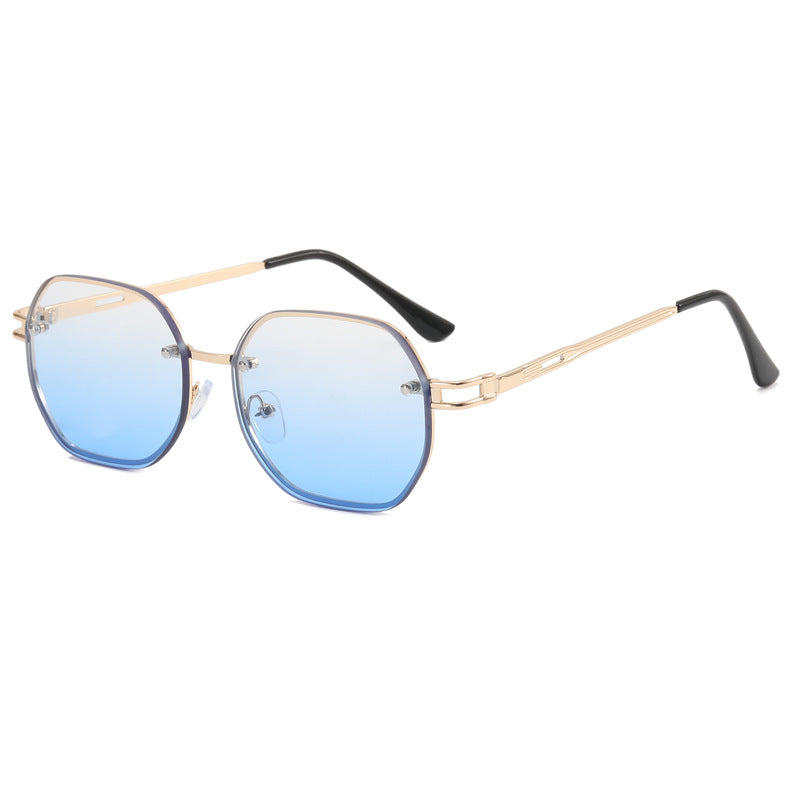 Damen Designer-Sonnenbrille im modernen Achteck-Design Karnz