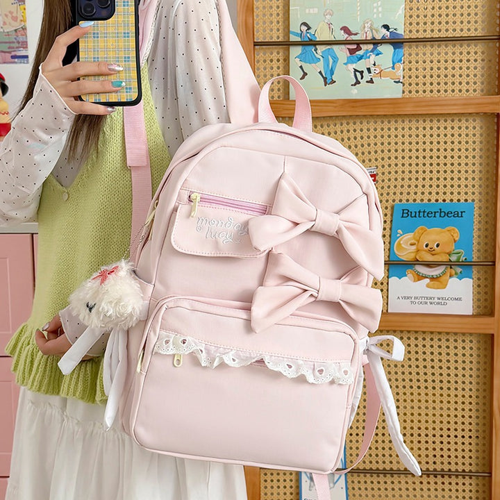 Süße Rucksack mit Schleifen-Detail Karnz