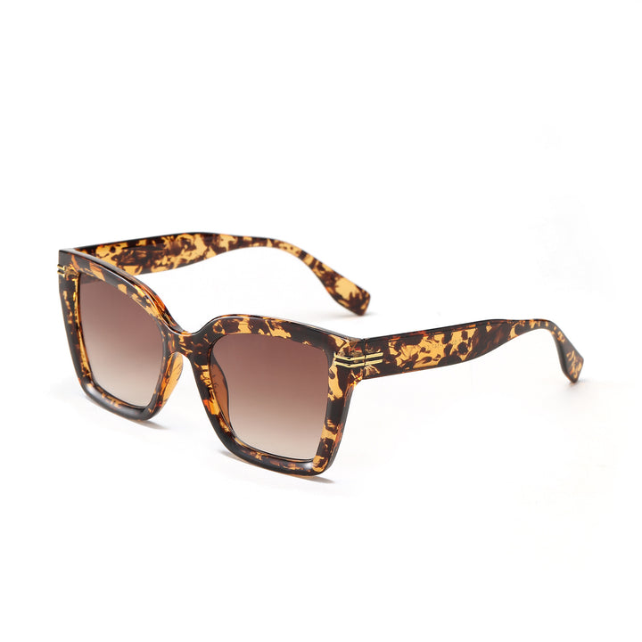 Damen trendige quadratische Sonnenbrille mit elegantem Gestell Karnz