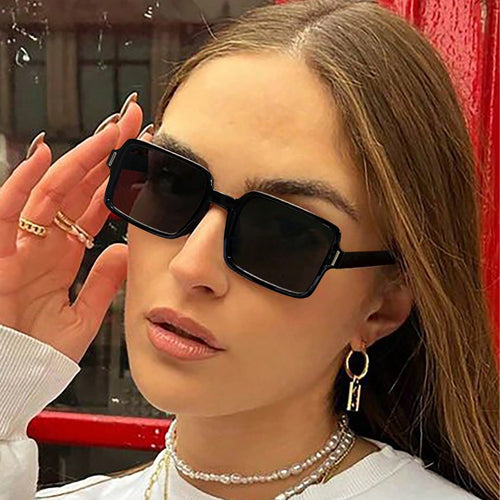 Damen quadratische Sonnenbrille im eleganten Leopardenmuster Karnz