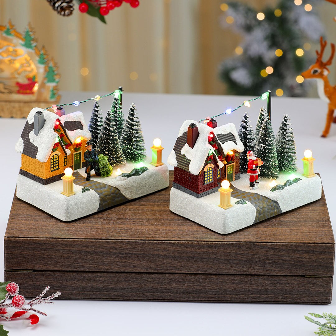 LED Beleuchtete Weihnachts Cottage Dekoration Karnz