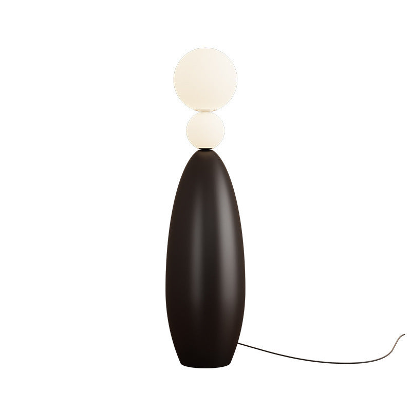 Skulpturale Stehlampe mit dualem Globusdesign