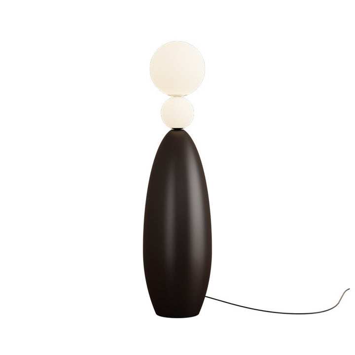 Skulpturale Stehlampe mit dualem Globusdesign