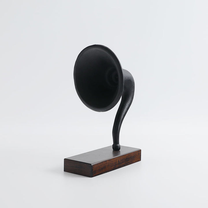 Vintage-inspirierte dekorative Grammophon-Skulptur