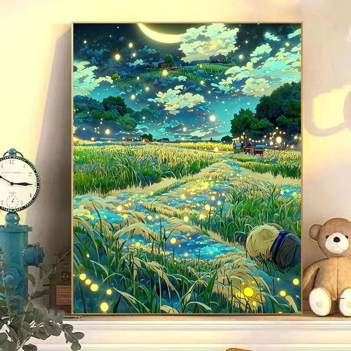 Fesselnde Mondlicht Landschaft Leinwand Kunst Karnz