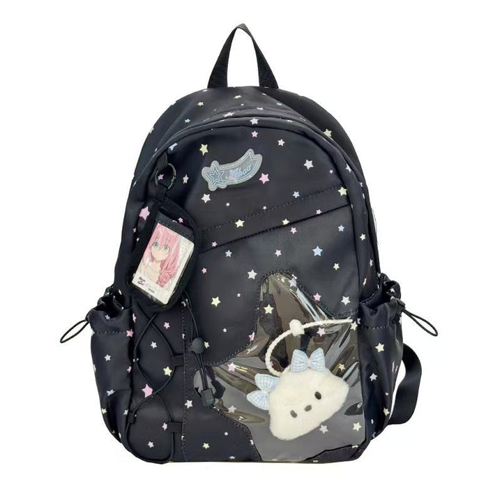 Verspielter Sternenprint Schulrucksack