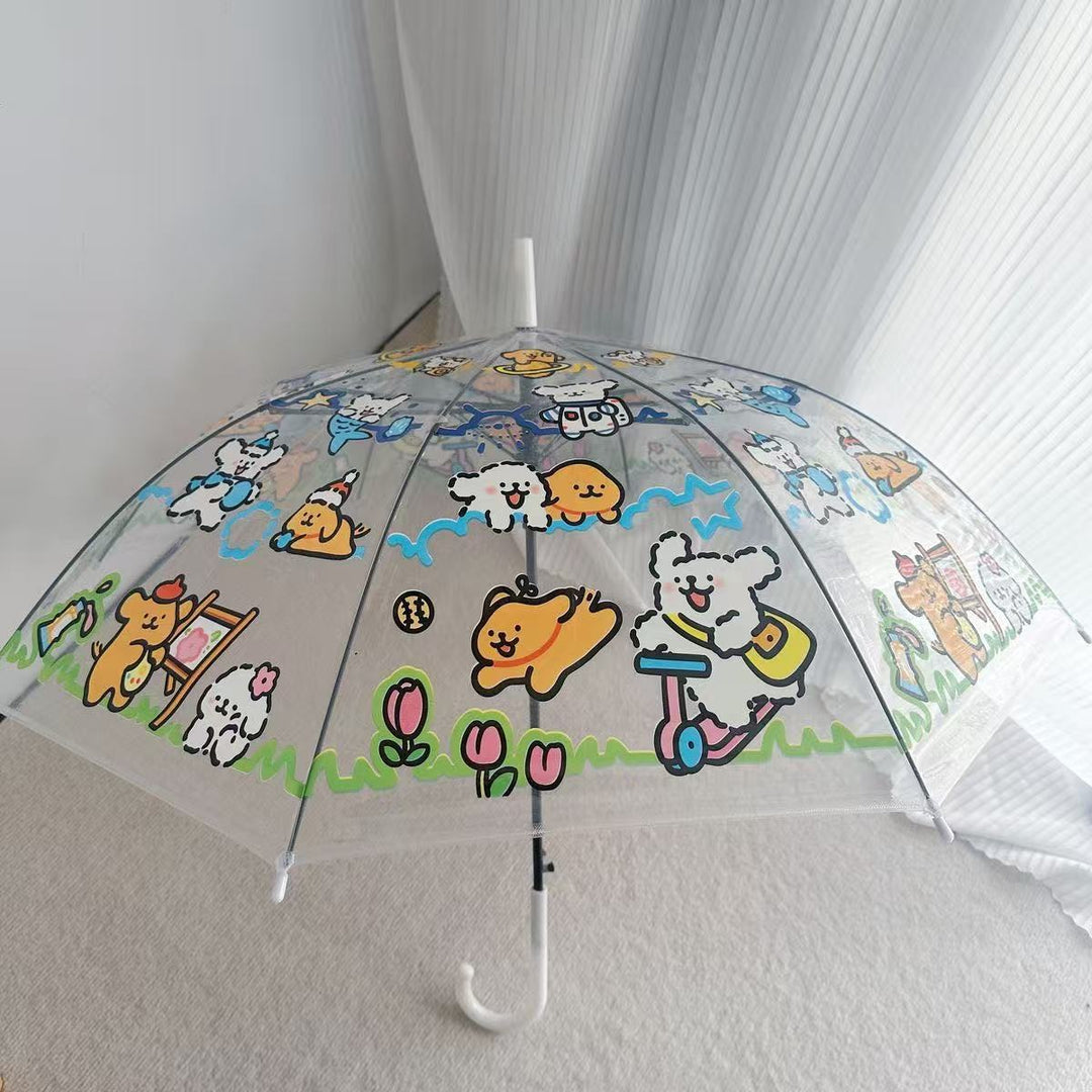 Damen Regenschirm mit buntem Tierdesign Karnz