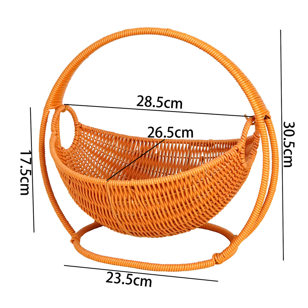 Moderner Rattan Obstschale mit Ständer Karnz