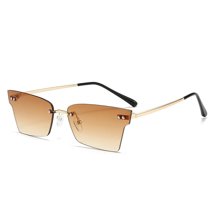 Damen trendige geometrische Sonnenbrille mit ultraleichtem Rahmen Karnz