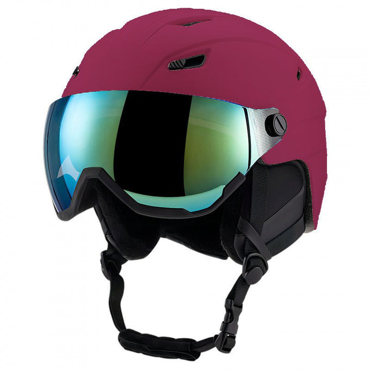 Hochleistungs-Skihelm mit integriertem Visier Karnz