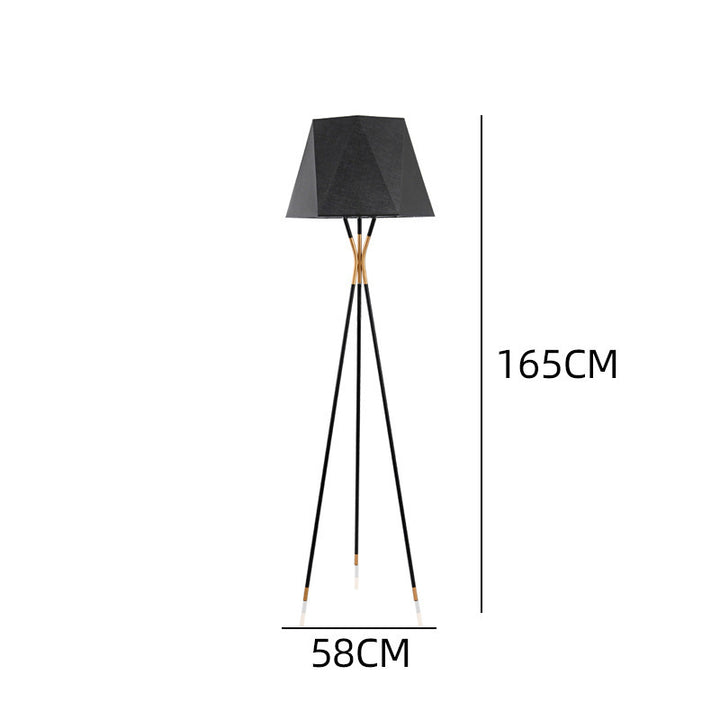 Moderne geometrische Stehlampe mit Dreibeinbasis