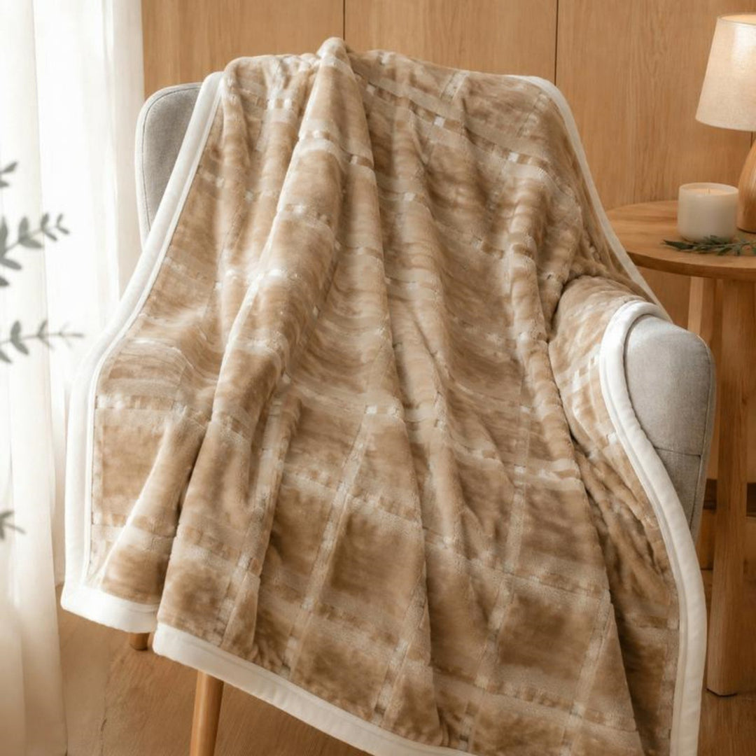 Texturiertes Wende-Fleece-Wurfdecke Karnz