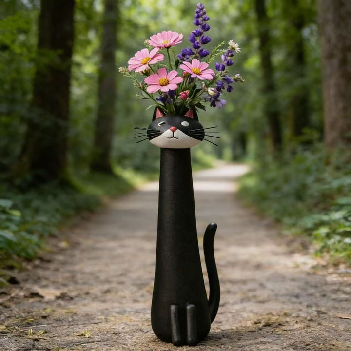 Dekorative Katzenfigur im eleganten Stil Karnz