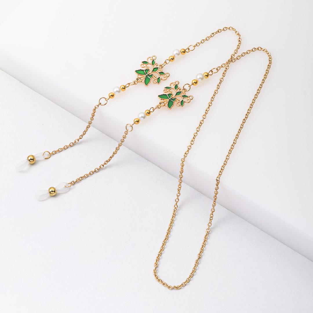 Blumen Design Brillen Kette Karnz