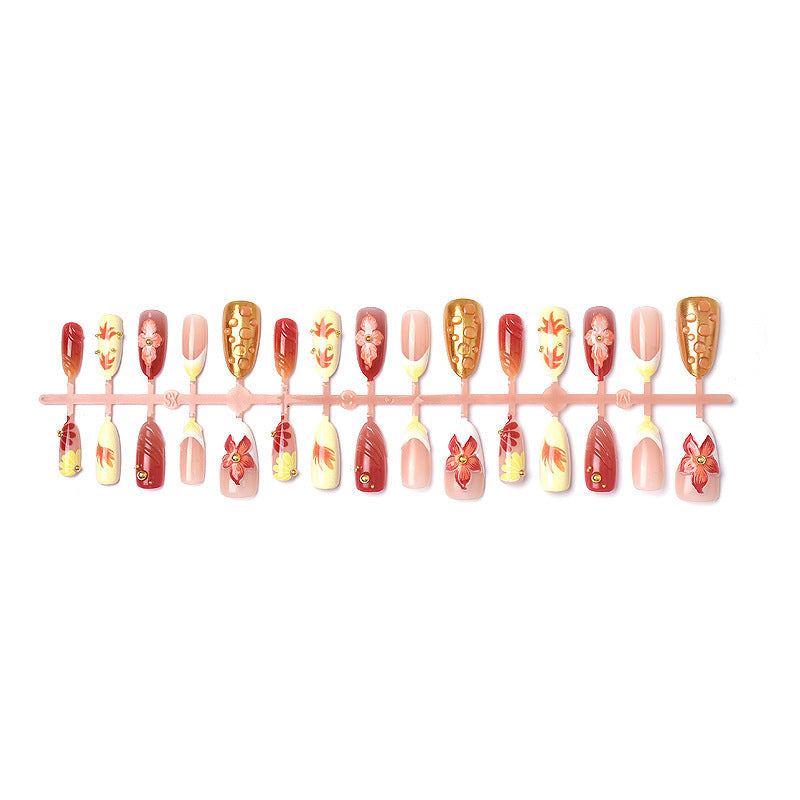 Künstlerische Floral Press-On Nail Kollektion