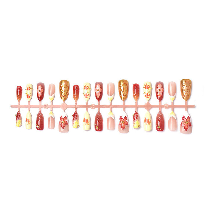 Künstlerische Floral Press-On Nail Kollektion