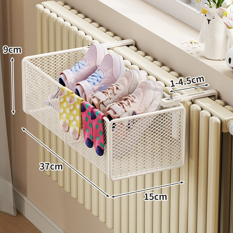 Radiator-Montierter Mesh Schuh- & Socken-Trocknungskorb mit Verstellklemme