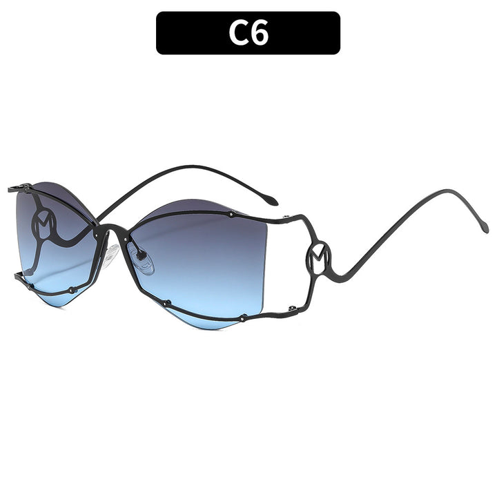 Moderne geometrische Schild Sonnenbrille