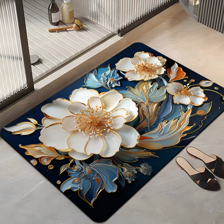 Floral Design Badezimmermatte Karnz