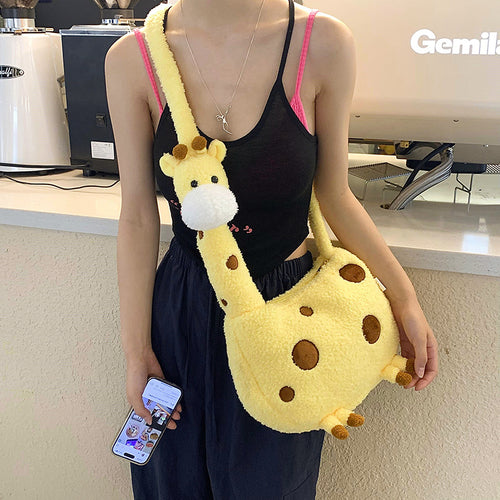 Plüsch Umhängetasche Im Giraffen-Design Karnz
