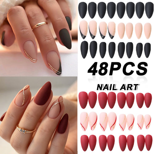 Elegantes French Tip Press-On Nail Set Karnz