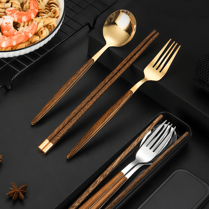 Edelstahl Bestecksets Mit Holzgriff | Karnz