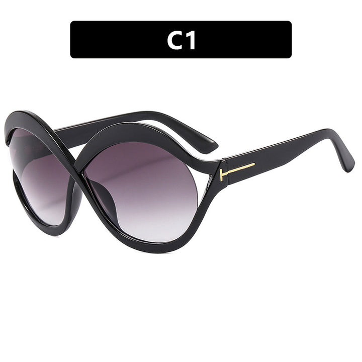 Damen extravagant geformte Sonnenbrille Karnz