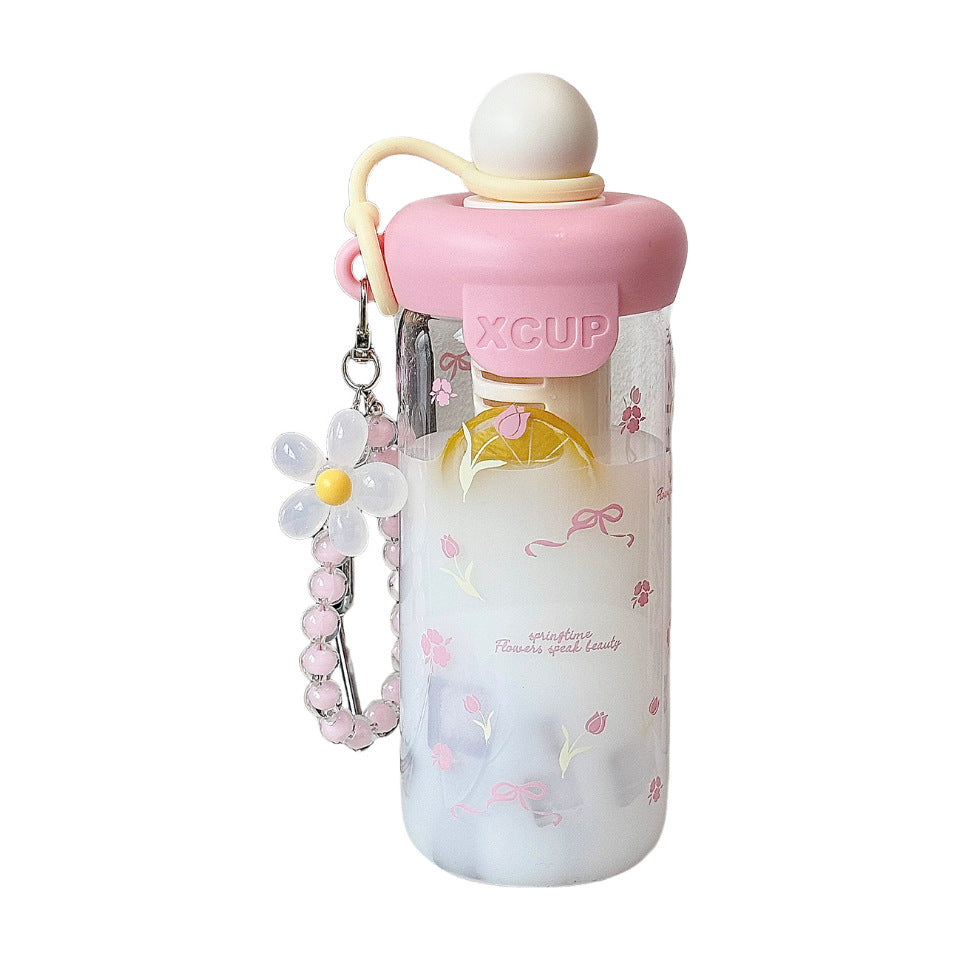 Damen Flasche mit integriertem Fruchteinleger und Schlüsselanhänger Karnz