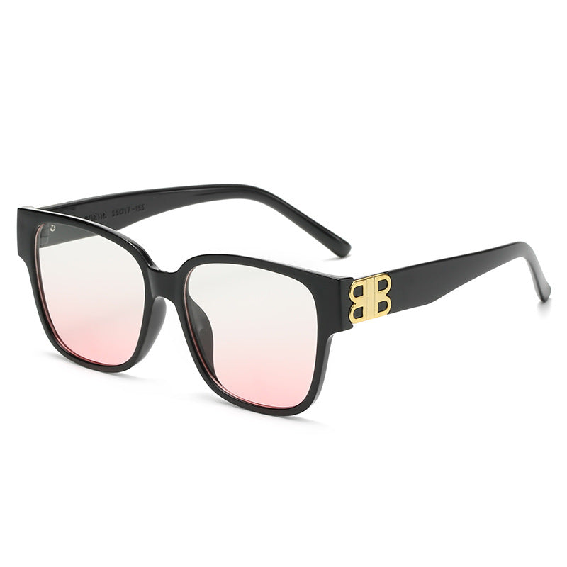 Damen modische quadratische Sonnenbrille mit elegantem Logo Karnz