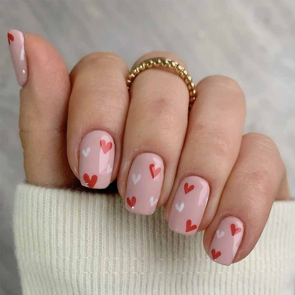 Herz-Muster Druck-Nagelkunst Karnz