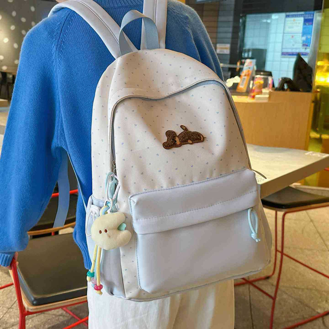Verspielter gepunkteter animierter Rucksack Karnz