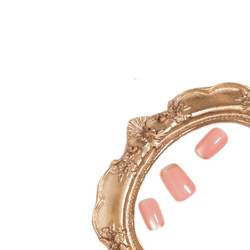 Glänzende French Tip Drucknägel mit Schimmer-Effekten Karnz
