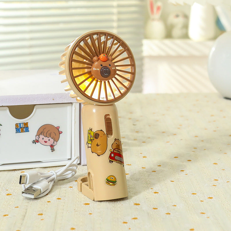 Damen Tragbarer Mini-Ventilator mit süßem Tierdesign Karnz