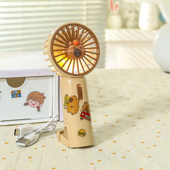 Damen Tragbarer Mini-Ventilator mit süßem Tierdesign Karnz