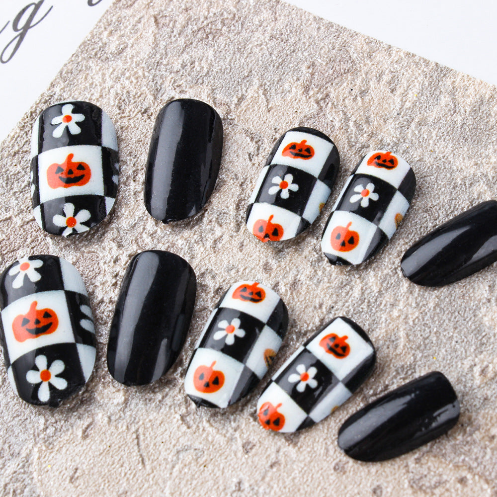 Festliches Halloween-Themen Press-On Nagelkunst Set Karnz