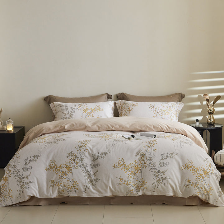 Ombre gestreiftes Baumwollsatin Bettbezug-Set