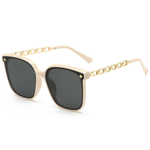 Damen Designer-Sonnenbrille mit eleganten Kettengliedern Karnz