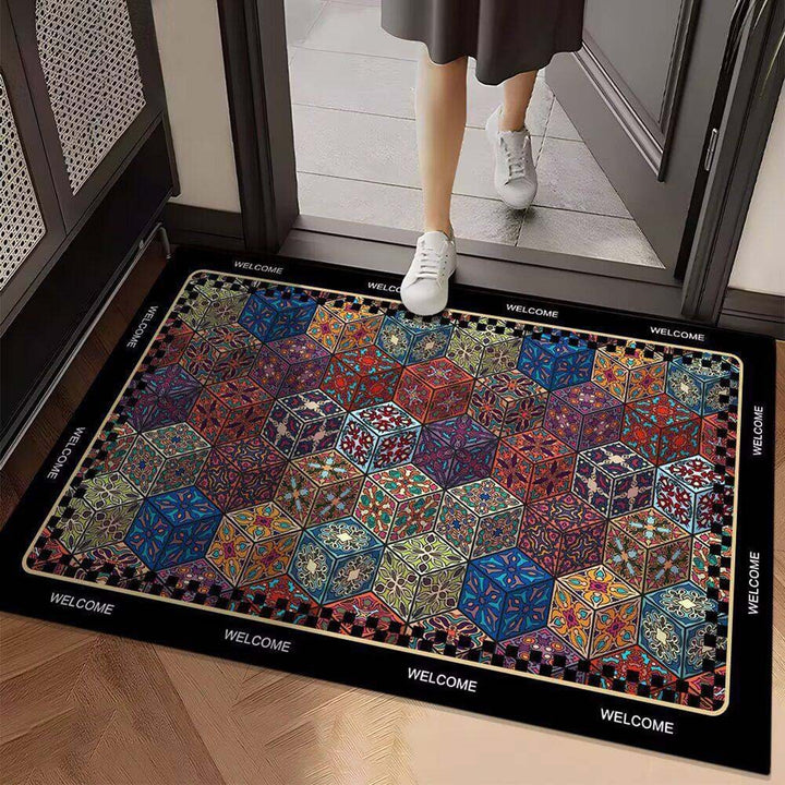 Lebendige geometrische Design-Eingangsmatte