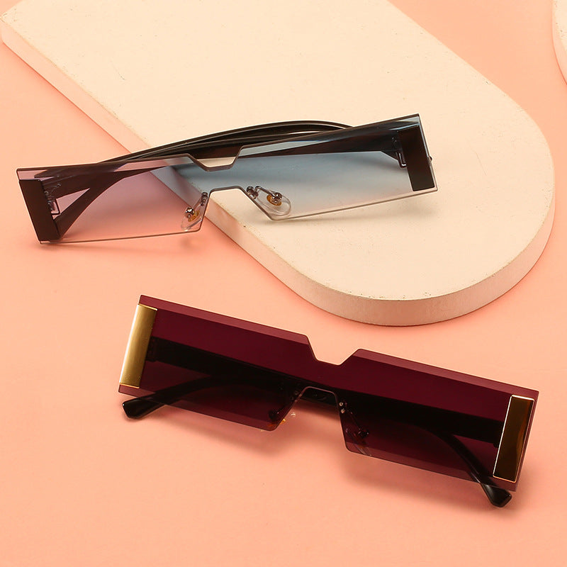 Damen Modische Rechteckige Sonnenbrille Karnz