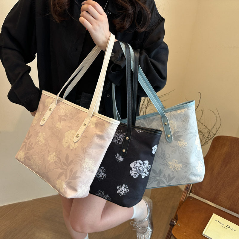 Blumenmuster Tote Bag Karnz